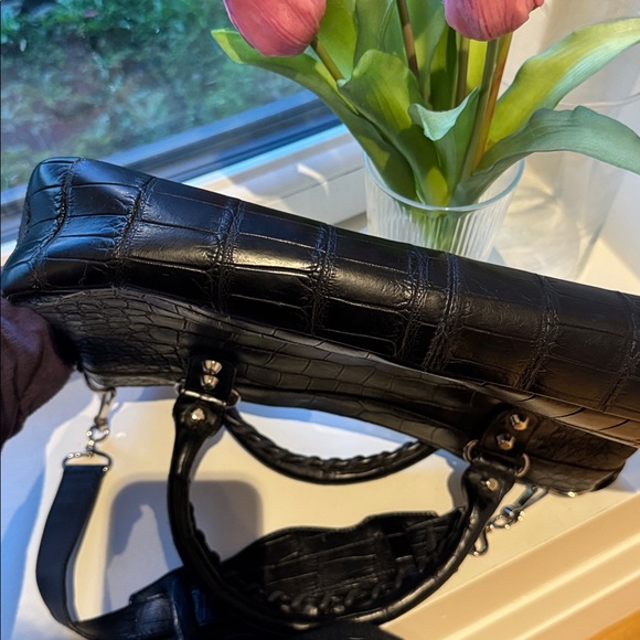 Balenciaga First Croc-Embossed Handbag - Picture 11 of 16